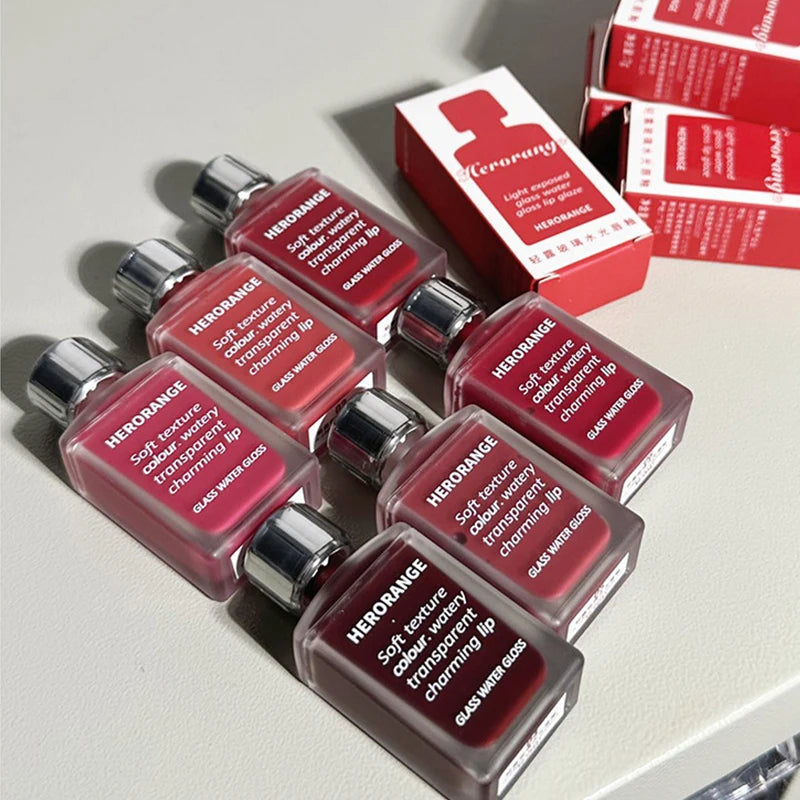 HERORANGE Glass Lip Lacquer | Mirror Shine Hydrating Gloss Lip Gloss QXL