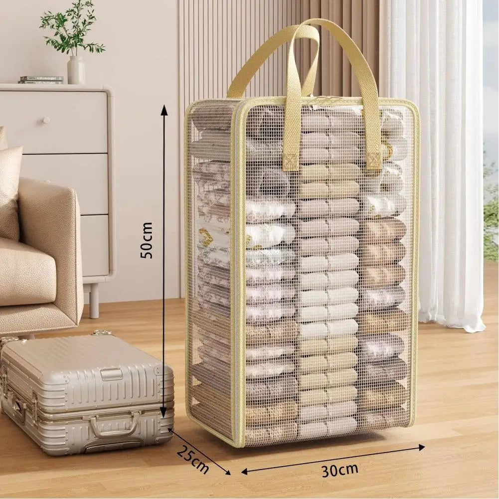 Transparent PVC Foldable Quilt & Clothes Storage Bag Clothes Storage Bag QXL