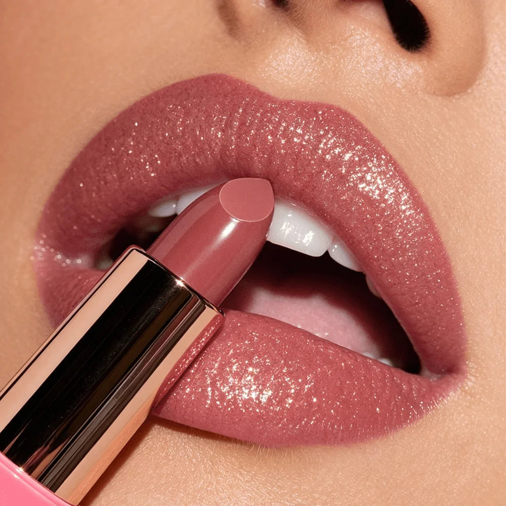 JUJU Dream Shimmer Glitter Lipstick | Metallic Matte Long-Lasting Metallic Shimmer Lipstick QXL