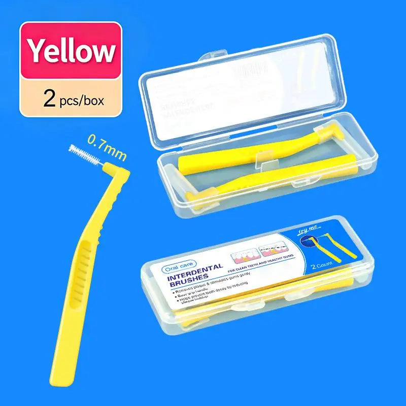L-Shaped Interdental Brush | Soft Bristle Teeth Gap Cleaner Interdental Brush QXL B2