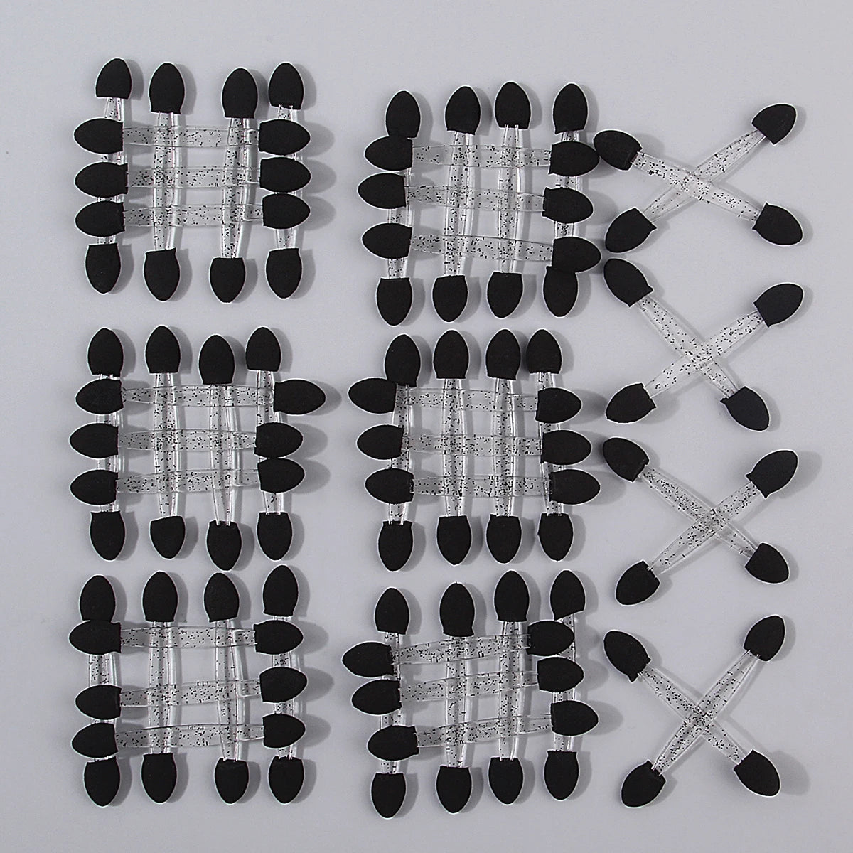 50-Pack Double-Headed Sponge Eyeshadow Applicators Eyeshadow Applicator QXL