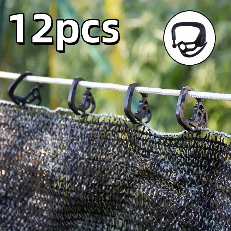 12-Pack Heavy Duty Shade Cloth Clips | Garden & Greenhouse Shade Net Clips QXL 12pcs