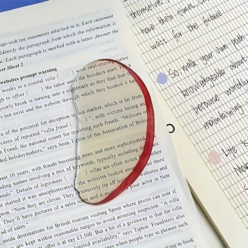Transparent Fruit Slice PVC Bookmarks | Watermelon Lemon Apple Novelty Bookmarks QXL