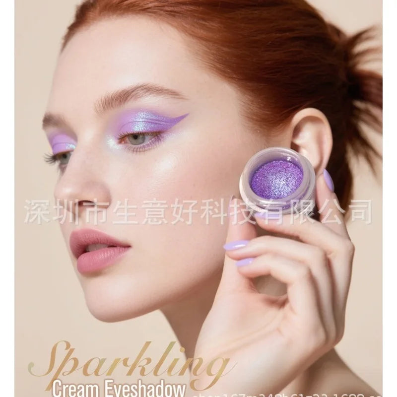 Metallic Creamy Single Eyeshadow | Diamond Shimmer 14 Shades Metallic Eyeshadow QXL