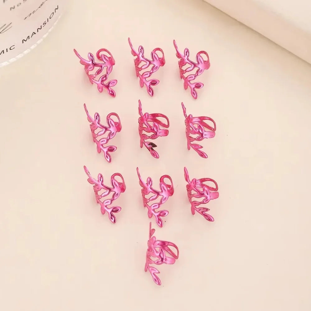 10-Pack 3D Rose Viking Dreadlock Bead Cuffs & Hair Rings Dreadlock Hair Beads QXL
