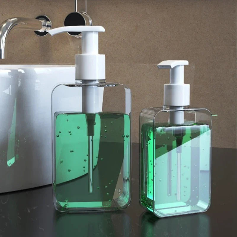Transparent Square Soap Dispenser with Pump | 200–300ml Pump Soap Dispenser QXL