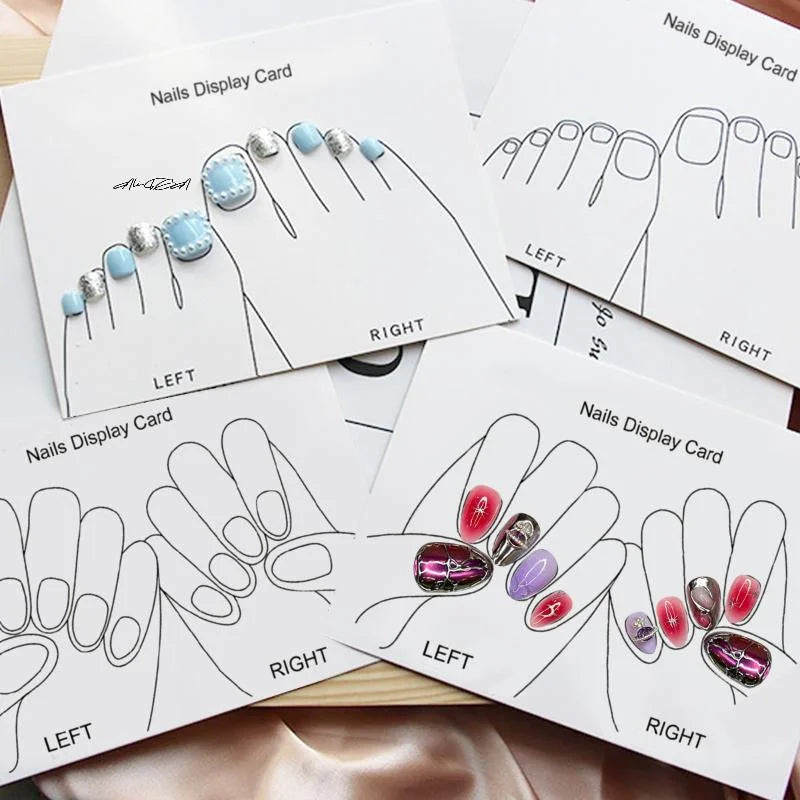 10-Sheet Nail Display Cards | False Nail Tips & Art Storage Nail Display Cards QXL