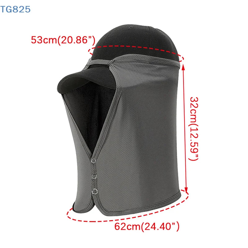 UV Face & Neck Sun Shield Cover | Quick-Dry Outdoor Visor Sun Shield Cover QXL