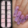 Pink Aurora Glitter Nail Sequins – Mixed Shapes Box Nail Art Sequins QXL Default Title