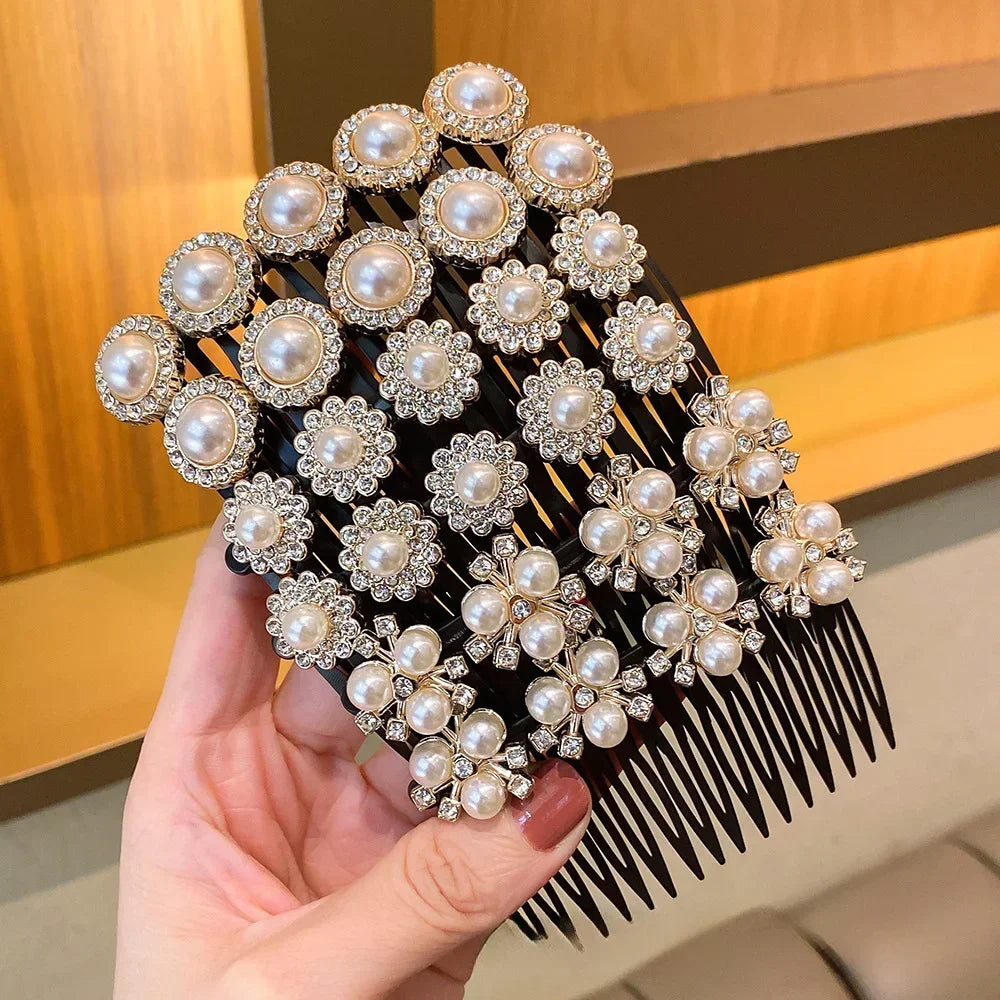 Pearl Hair Comb Clip | Bangs Finishing & Styling Hairpin Pearl Hair Comb QXL