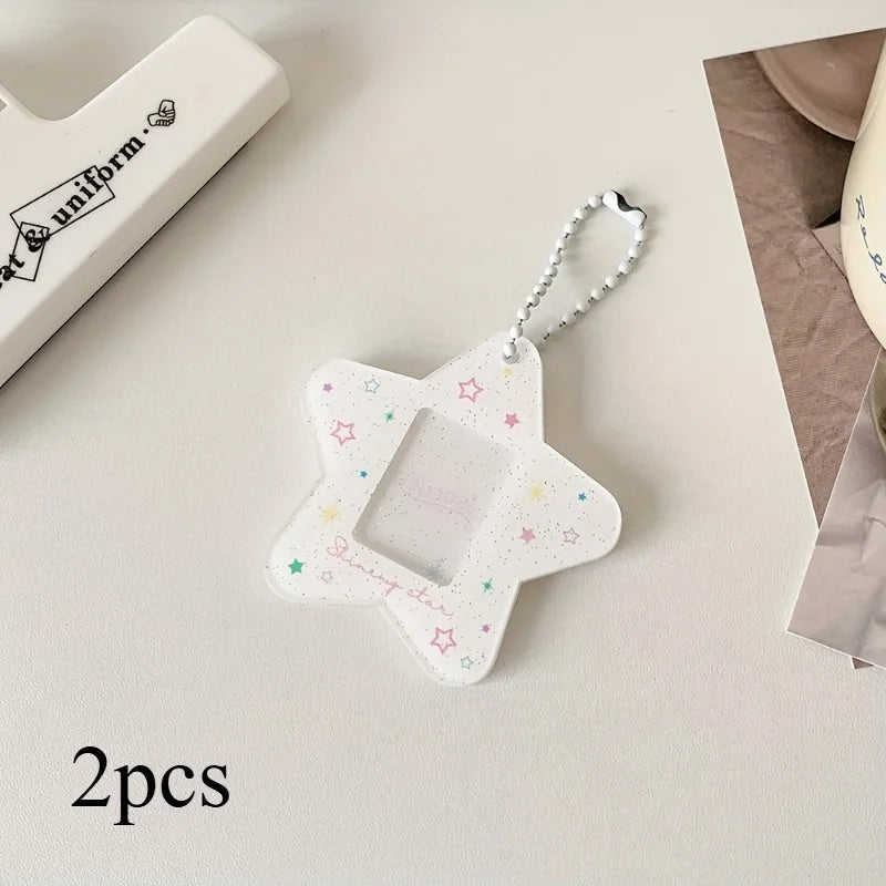 EVA Star-Shaped Card Holder | Transparent Photo & ID Pouch Card Holder Case QXL White