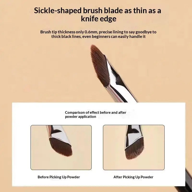 3-Pack Angled Eyeliner Brushes | Precision Blade Makeup Set Eyeliner Brush Set QXL
