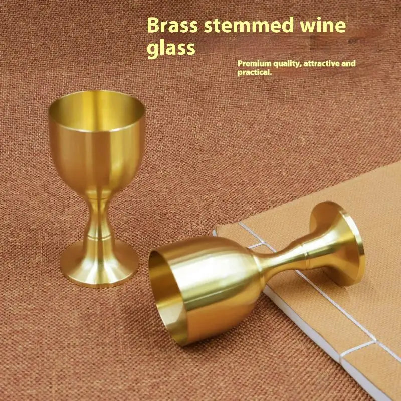 Brass Copper Wine Goblet | Mini Shot Glass & Décor Copper Wine Goblet QXL