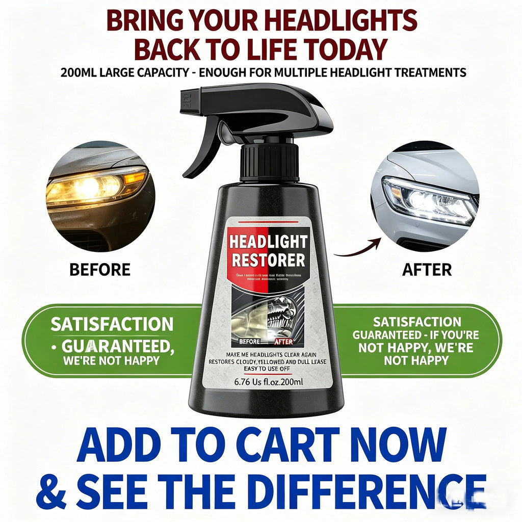 Headlight Restorer Spray – Clear Cloudy & Yellowed Lenses Headlight Restorer Spray QXL