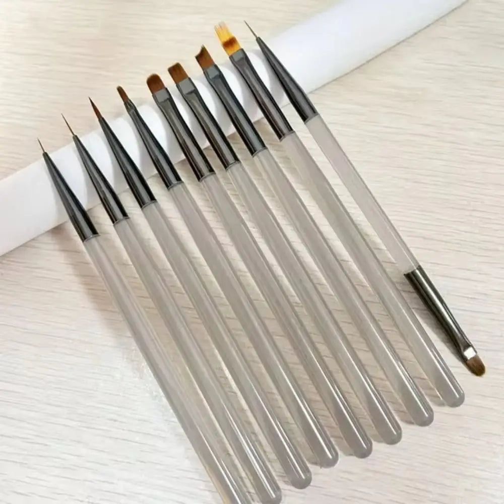 9-Piece Nail Art Brush Set | UV Gel, Liner & Acrylic Nail Art Brush Set QXL