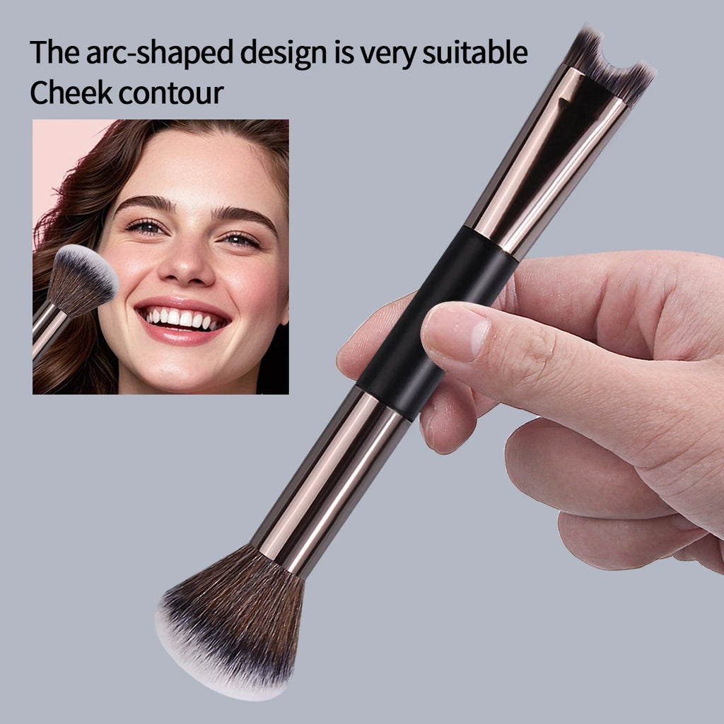 Dual-Head Makeup Brush | Blush, Contour & Nose Shadow Dual-Head Makeup Brush QXL
