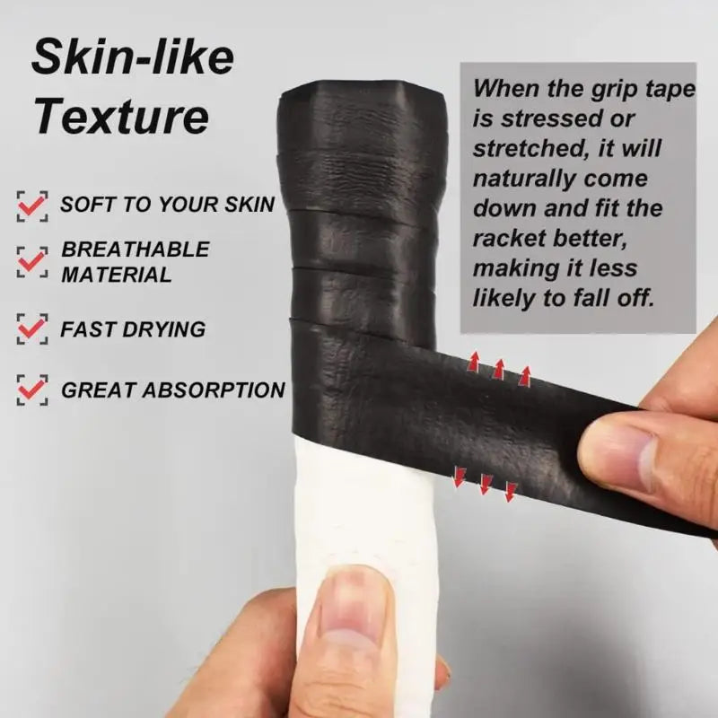 12-Pack PU Racket Overgrip Tape | Anti-Slip Sweat-Absorbing Racket Overgrip Tape QXL