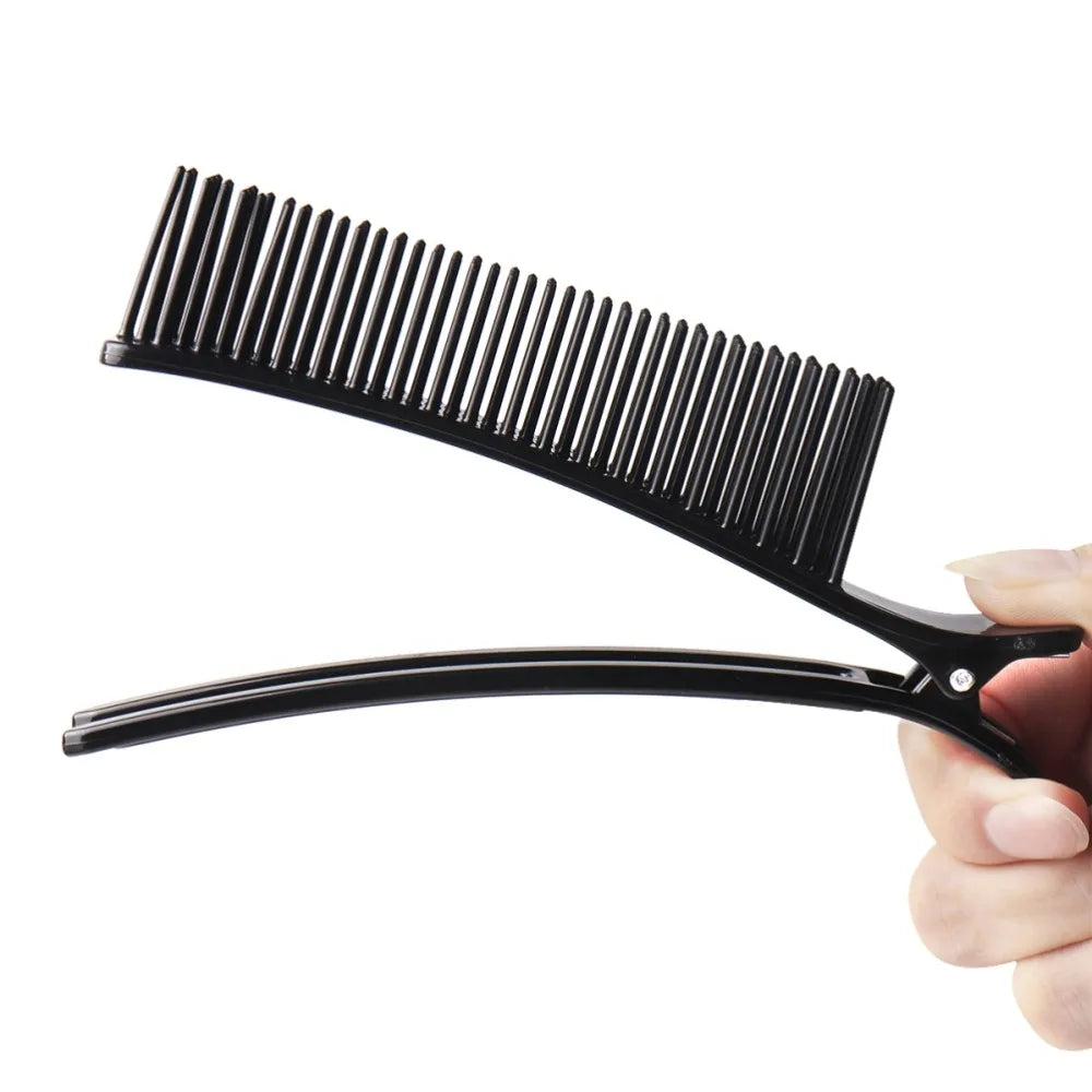 2-Pack Black Hair Sectioning Clip Combs | Salon Styling Hair Sectioning Clips QXL