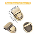 10-Set Antique Bronze Purse Push Lock Clasps | DIY Bag Hardware Bag Clasp Hardware QXL AECH04-10305