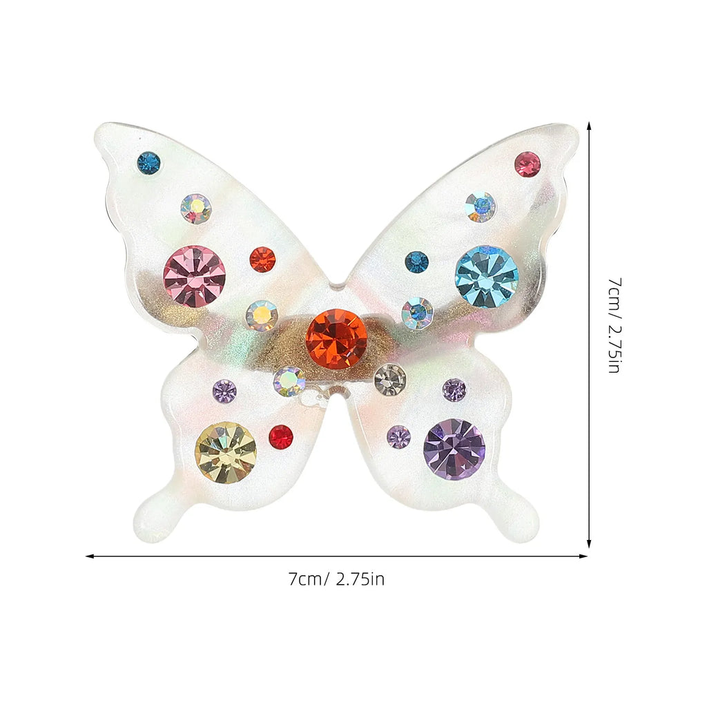 Rhinestone Butterfly Hair Ties – Elastic Ponytail Holders Butterfly Hair Ties QXL