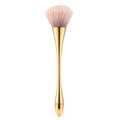Soft Fluffy Nail Dust Brush | Large Gold Manicure Cleaner Nail Dust Brush QXL black
