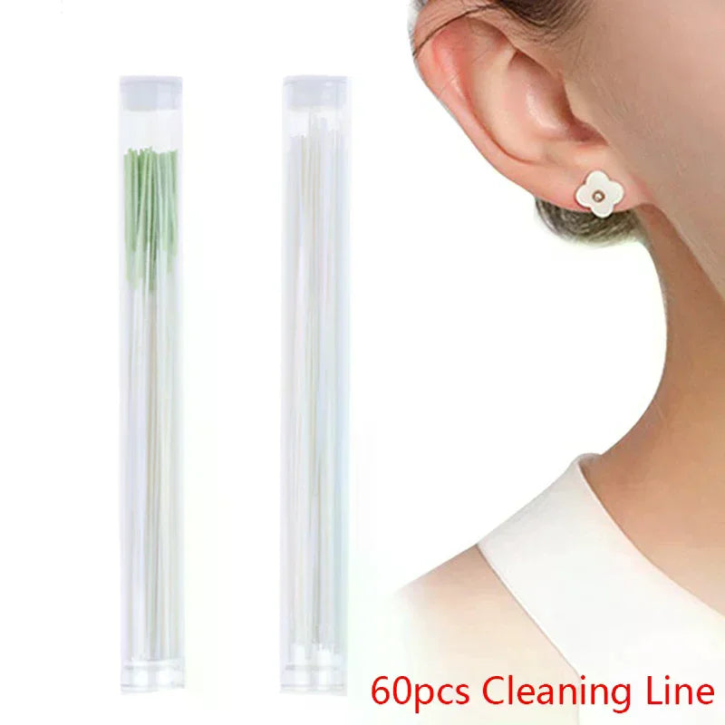 60-Pack Ear Hole Cleaning Threads | Piercing Hygiene Kit Ear Cleaning Kit QXL