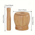 Bamboo Mortar & Pestle Set | Garlic, Herb & Spice Grinder Mortar and Pestle QXL 1 set