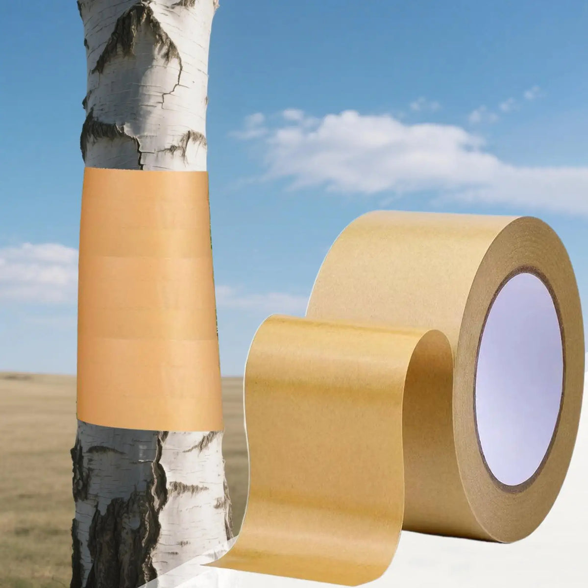Sticky Tree Barrier Tape | Kraft Paper Tree Wrap 5cm × 50m Tree Barrier Tape QXL