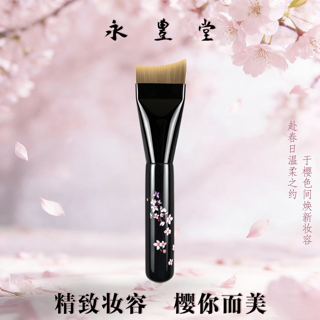 Sakura Angled Foundation Brush | Bevel Liquid Makeup Tool Foundation Makeup Brush QXL 002