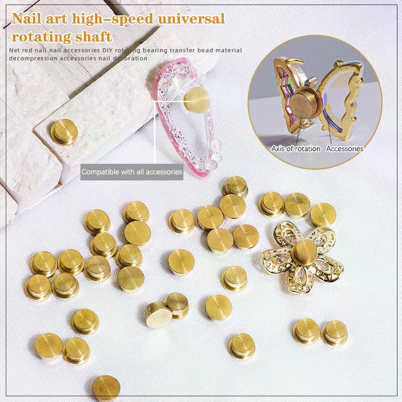 5-Pack 360° Rotating Nail Art Bearings S/M/L – Stainless Steel Nail Art Bearings QXL