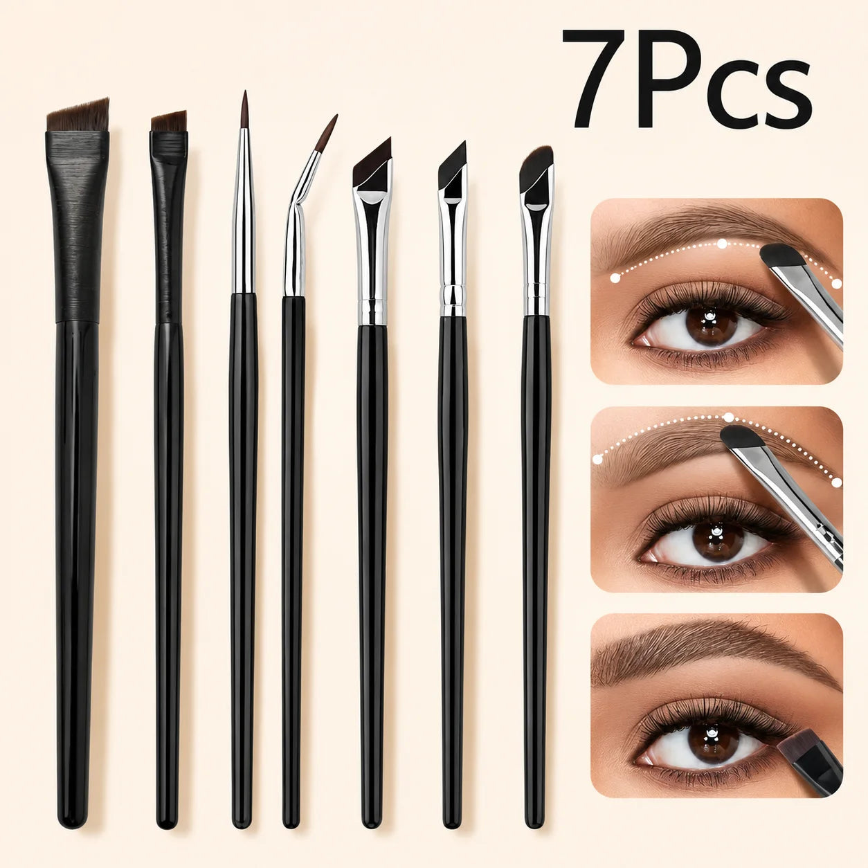5/7-Pc Precision Eye Makeup Brush Set | Eyeliner & Brow Brushes Eye Makeup Brush Set QXL 7pcs