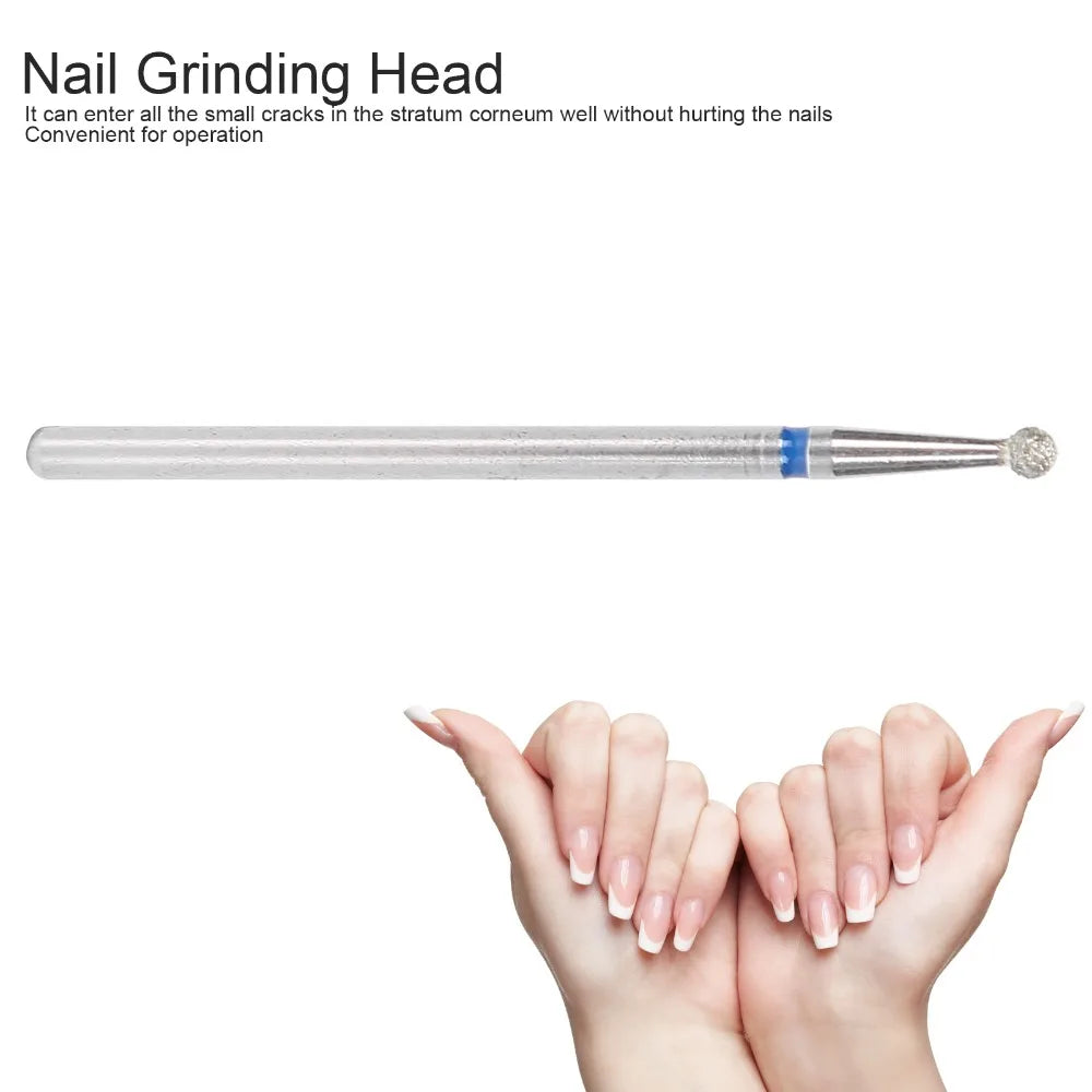 50-Pack Ball Head Nail Drill Bits | Diamond Grinding Set Nail Drill Bits QXL