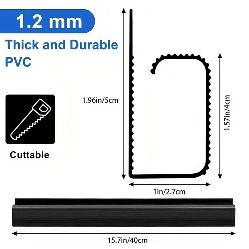 No-Drill Under-Desk Cable Management Tray | White PVC Cable Management Tray QXL