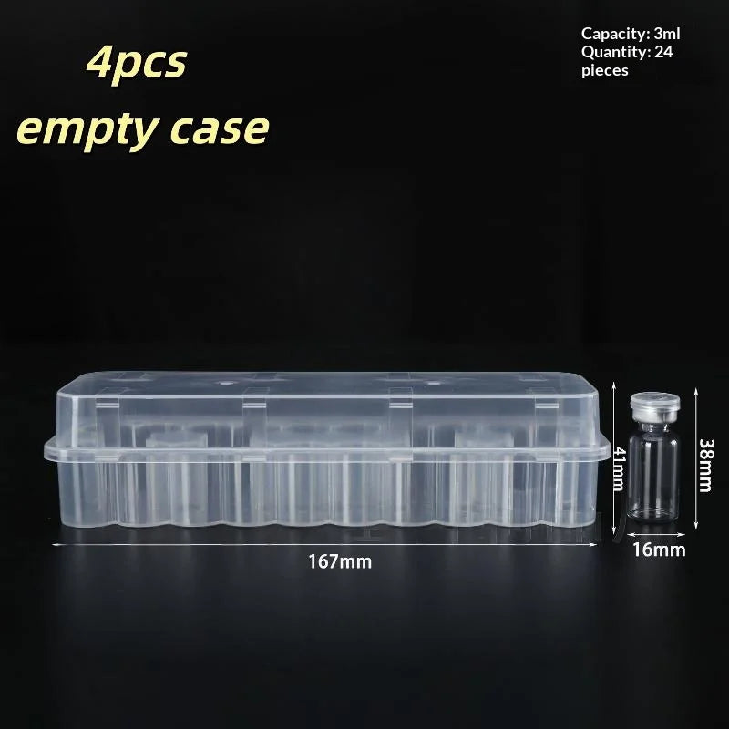 Stackable Clear Vial Storage Box | 3ml Microtube Freezer Organizer Vial Storage Organizer QXL A4