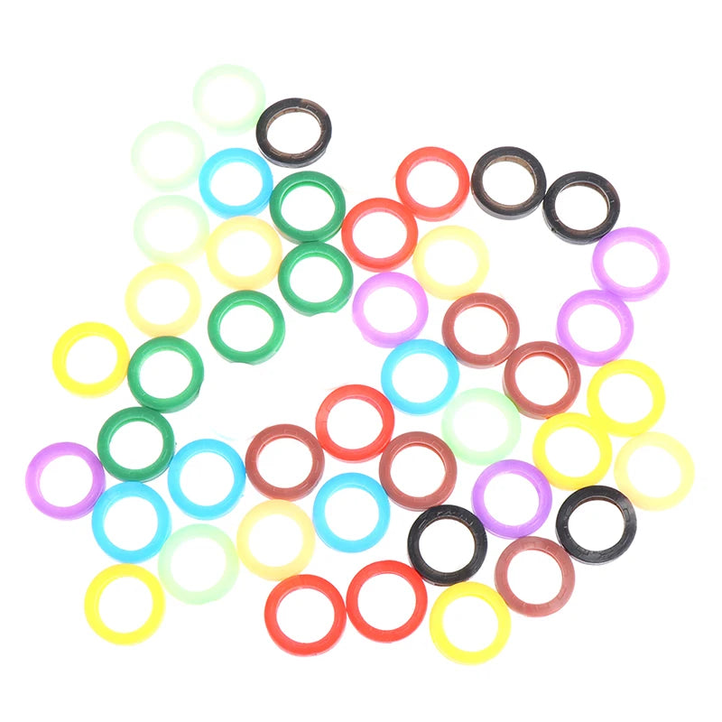 50-Pack Silicone Key Covers | Colorful Rubber Key Caps Toppers Key Covers QXL