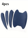 4-Pack Carbon Fiber Car Door Handle Scratch-Proof Film Car Door Protection Film QXL Blue 4pcs