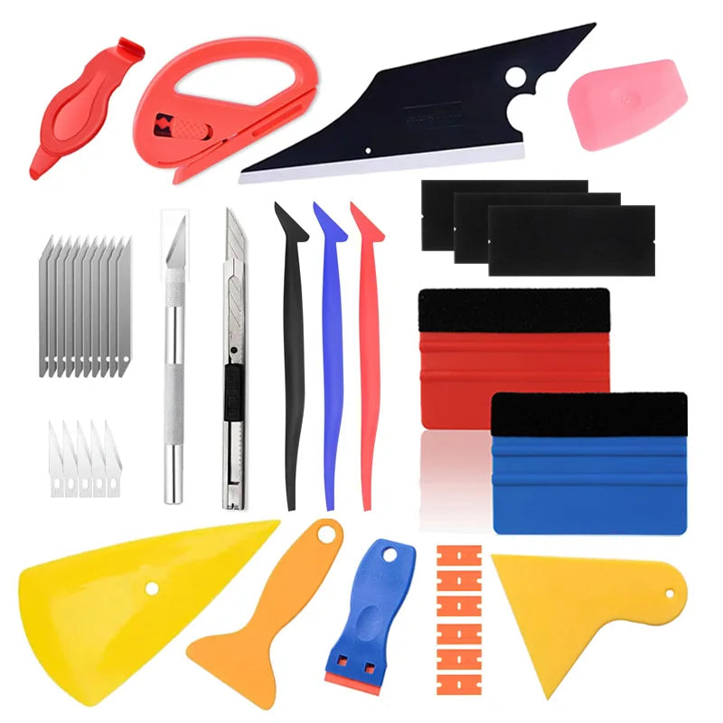 Vinyl Wrap Tool Kit – Squeegee, Knife & Scraper Set Vinyl Wrap Tool Kit QXL Kit 39Pcs