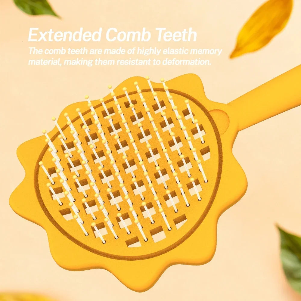 Sunflower Detangling Hair Brush & Scalp Massager Comb Detangling Hair Brush QXL