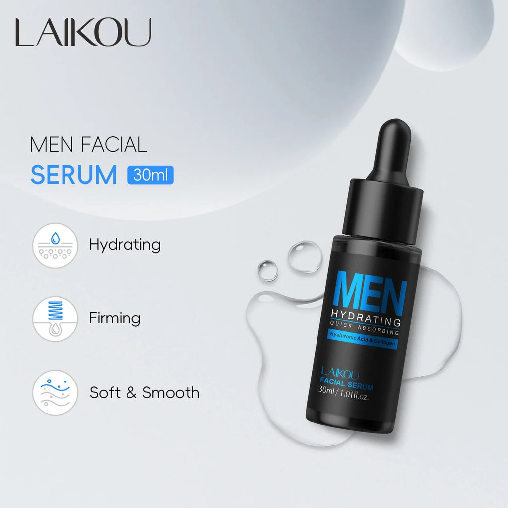 LAIKOU Men's Hyaluronic Acid Facial Serum 30ml – Hydrating Men's Facial Serum QXL