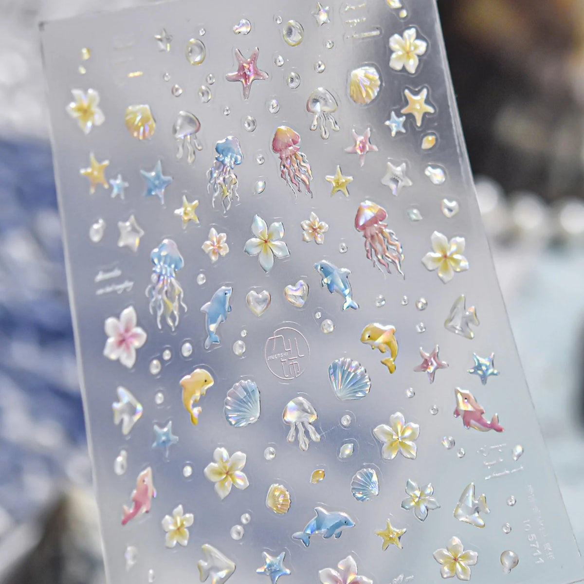 5D Ocean Nail Art Stickers – Jellyfish, Starfish & Dolphin Decals Nail Art Stickers QXL