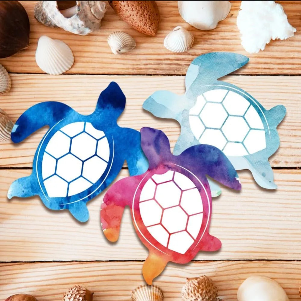 3-Pack Unfinished Sea Turtle Wooden Cutouts – DIY Beach Craft Wooden Craft Cutouts QXL