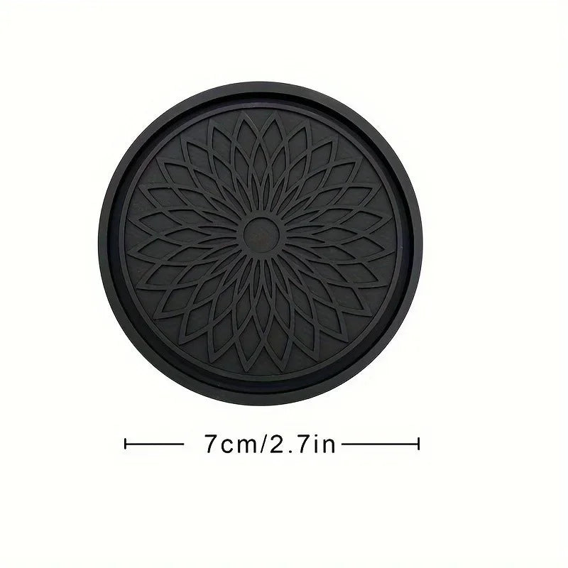 2-Pack Floral Car Cup Holder Coasters | Anti-Slip Pad Car Cup Holder Coaster QXL