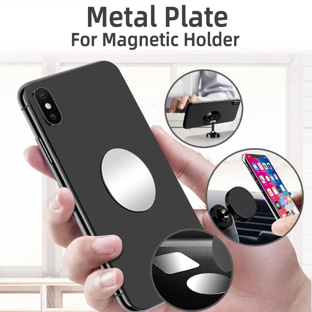 Magnetic Metal Plate Sticker for Car Phone Mount | 1/3/5-Pack Phone Mount Accessory QXL