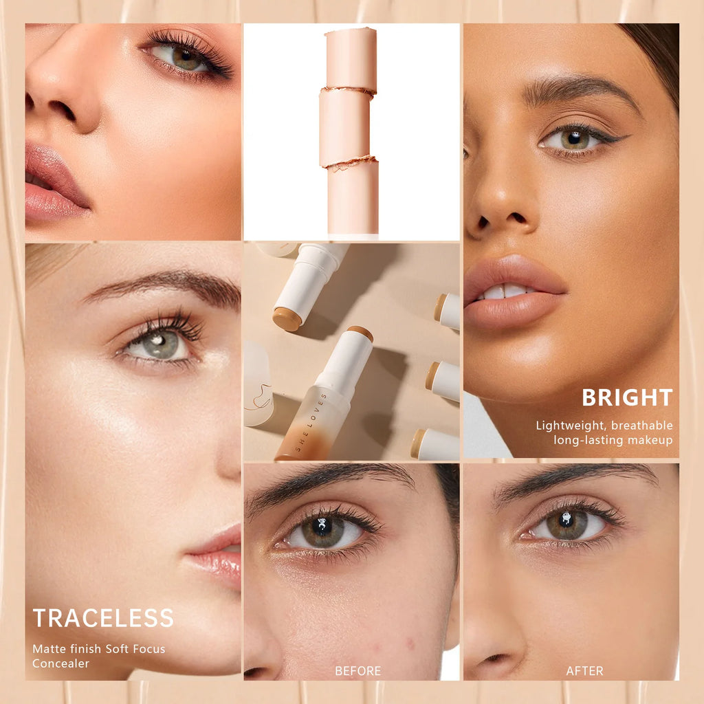 Matte Foundation Stick | Full Coverage Velvet Finish, 5 Shades Matte Foundation Stick QXL