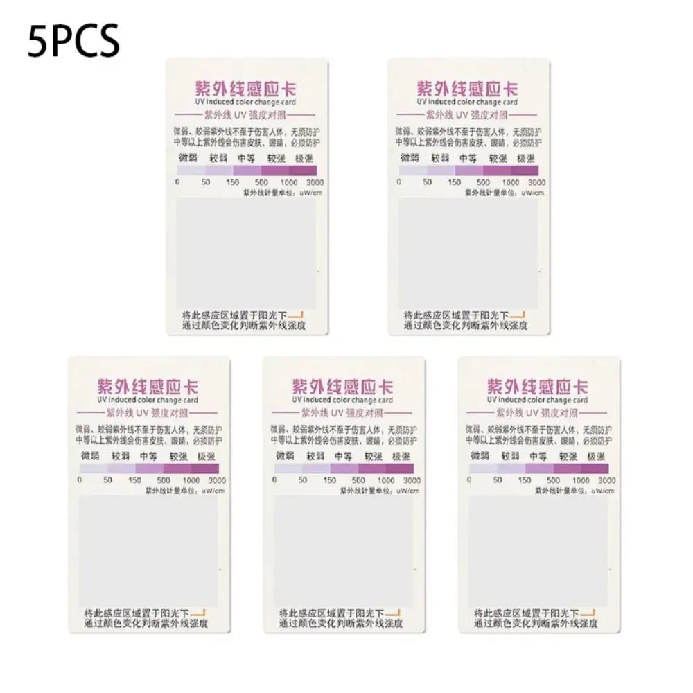 Reusable PVC UV Sensor Test Cards | 1/5/10 Pack – Outdoor UV UV Sensor Test Card QXL 5PCS