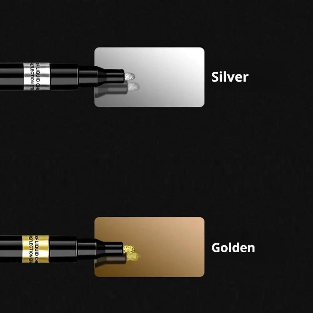 Chrome Mirror Paint Marker Pen | 2mm Silver Reflective Ink Chrome Paint Marker QXL