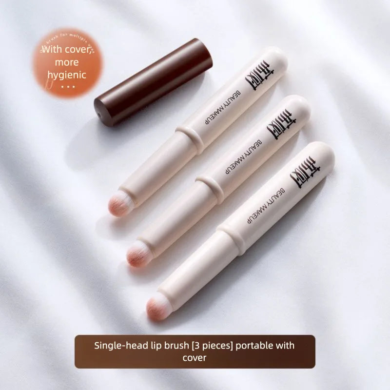 Round Head Lip Brush | Lipstick Blending & Concealing Tool Lip Makeup Brush QXL 3 piece