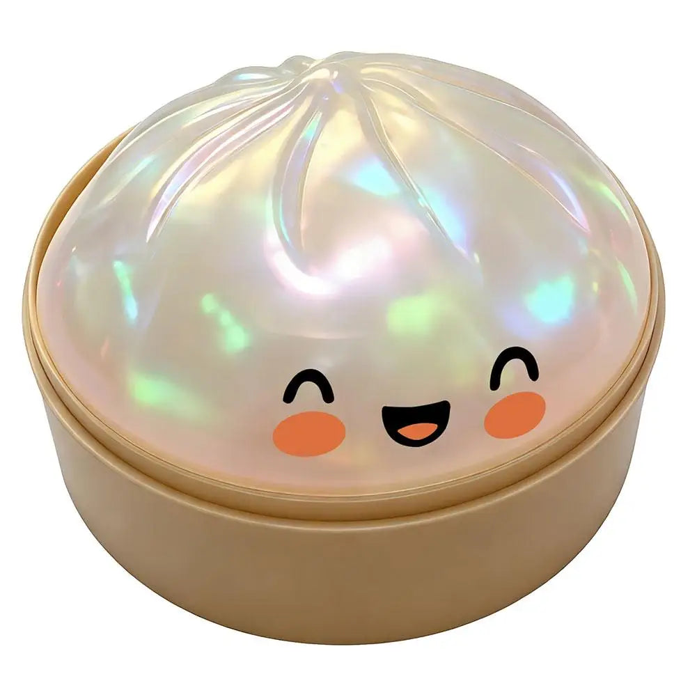 Glitter Dumpling Squishy Toy | Soft TPR Sensory Squeeze Toy Squishy Sensory Toy QXL White