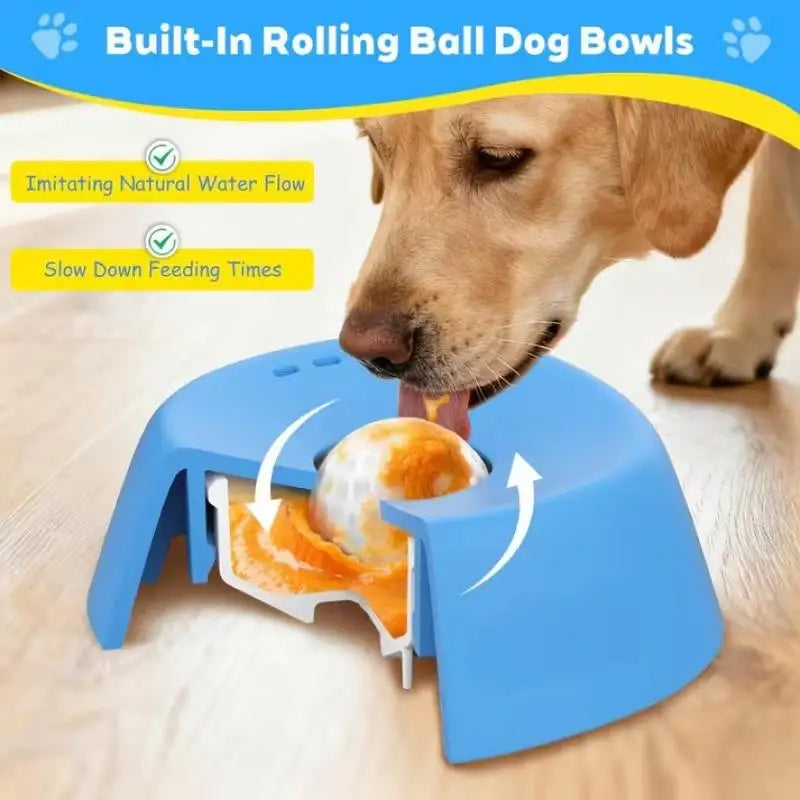 Pet Slow Feeder Lick Bowl – Non-Slip for Cats & Dogs Pet Slow Feeder Bowl QXL