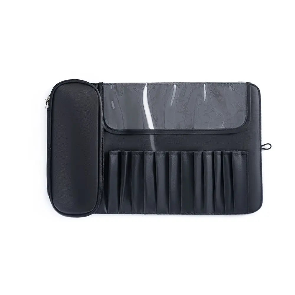 Waterproof Nylon Makeup Brush Bag | Large Capacity Organizer Makeup Brush Bag QXL black